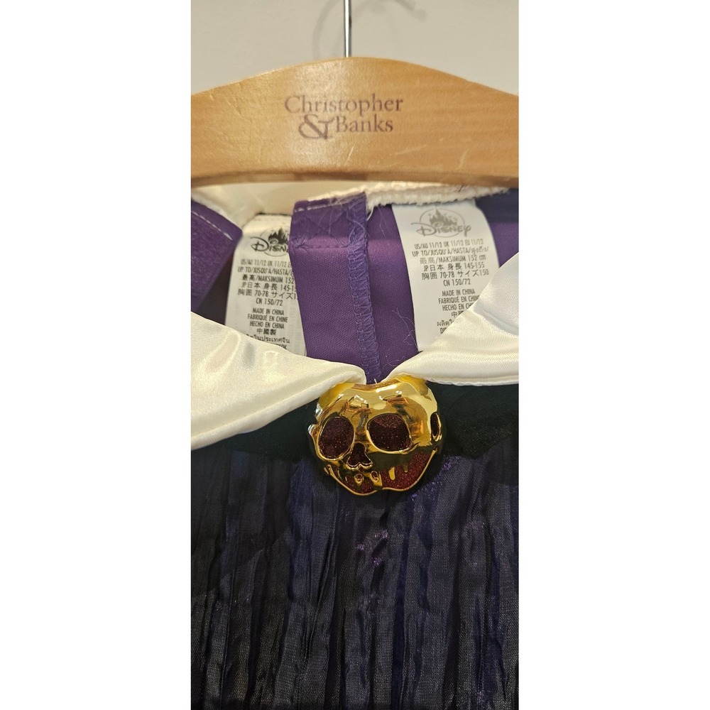 Disney‎ Evil Queen Costume Dress Halloween Snow White Child Kids size 11/12 New - Picture 3 of 4